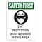 Signmission OSHA Sign, Eye Protection Must, 10in X 7in Decal, 7" W, 10" H, Portrait, OS-SF-D-710-V-11090 OS-SF-D-710-V-11090 - alternate 1
